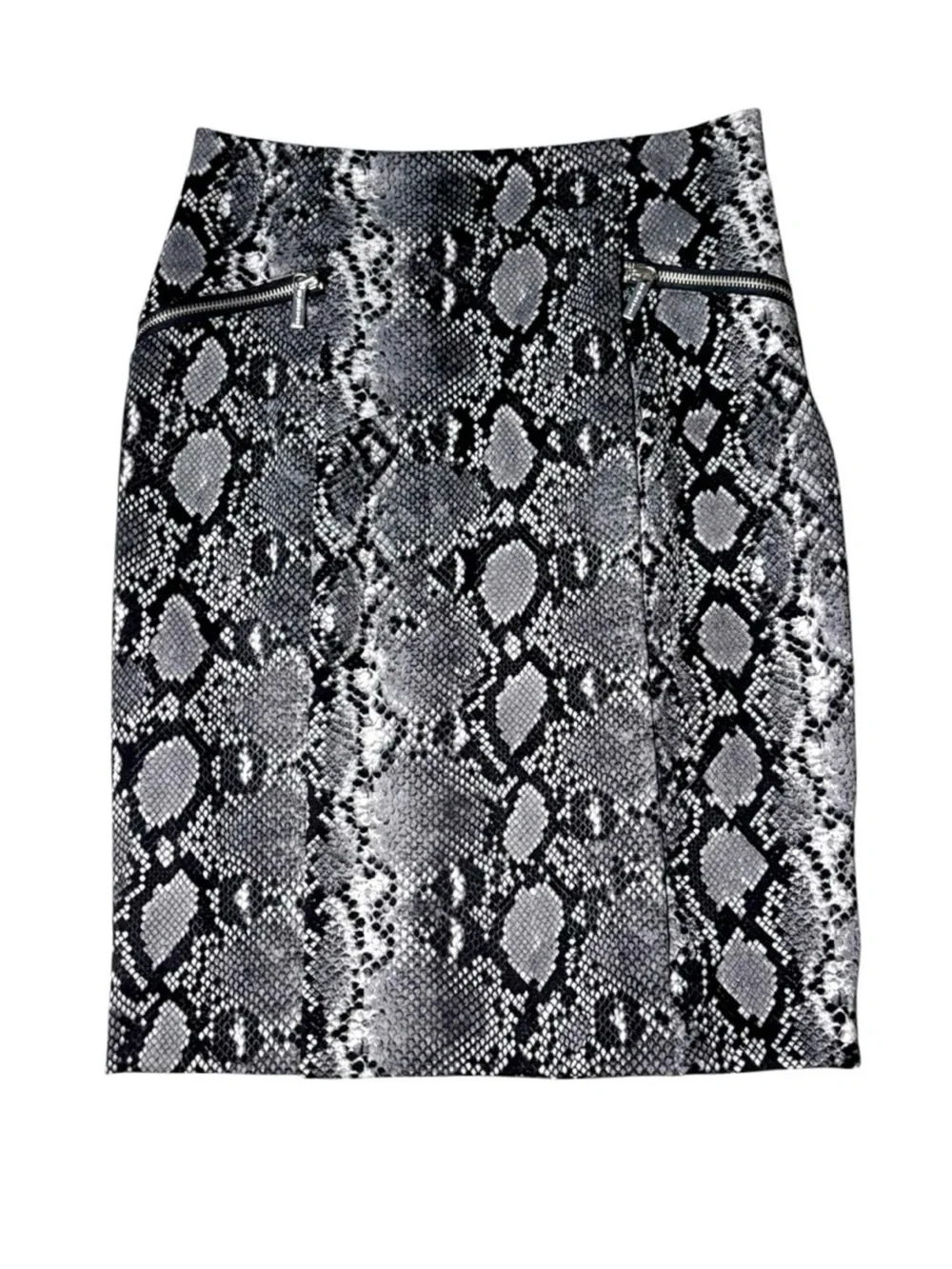 Michael Kors Snake Print Pencil Skirt - Black/Gray 4 Phyton